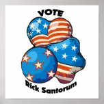 Abstimmung für RIck Santorum Plakat