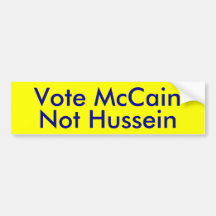Abstimmung McCain, nicht Hussein - besonders angef Auto Aufkleber