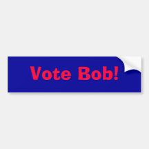 Abstimmungs-Bob, der Stoßaufkleber Auto Sticker