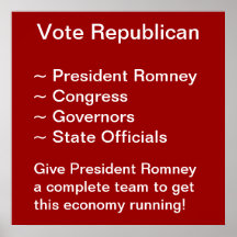 Abstimmungs-Republikaner geben Präsidenten Romney  Plakatdrucke