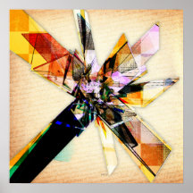 Abstract Geometric Collage Print