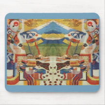 Abstract Vintage Romanian embroideryr Mouse Pads