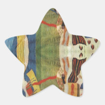 Abstract Vintage Romanian embroideryr Stickers