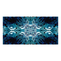 Abstrakt in Blauem und in aquamarinem. Einige weic Photokartenvorlage