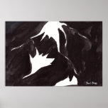 Abstrakt in Schwarzweiss Plakat
