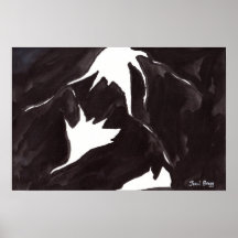Abstrakt in Schwarzweiss Plakat