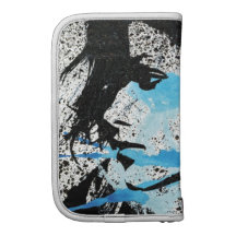 Abstrakte blaue Schwarz-weiße Mädchenwatercolor-Ku Planer