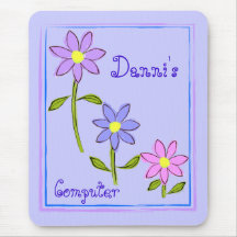Abstrakte Gänseblümchen-personalisierte Mausunterl Mousepad