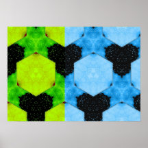 Abstrakte Hexe-abstrakter Kunst-Plakat-Druck Digit