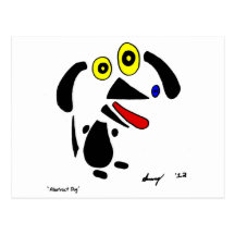 Abstrakte Hundepostkarte