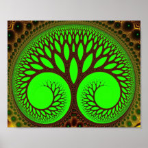 Abstrakte Kunst des Baum-2 Plakate