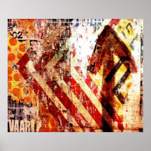 abstrakte Kunst des städtischen Zerfalls Poster