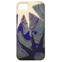 Abstrakte Kunst mit Wobbly weißem Stern für iPhone iPhone 5 Etuis