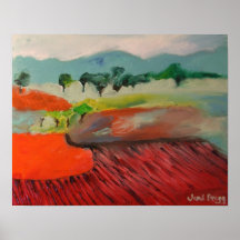 Abstrakte Landschaft Napa Valley Plakat