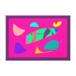 Abstrakte Malerei-Glück-viel Glück-Freude (4) Galerie Gefaltete Leinwand