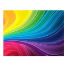 Abstrakte Regenbogen-Strudel-Postkarte