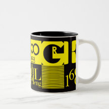 Abstrakte Typografie Kaffee Tassen