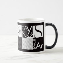 Abstrakte Typografie Kaffeetasse