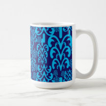Abstrakte Weihnachtsbäume Blue.jpg Kaffee Haferl