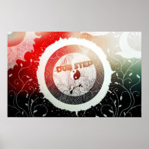Abstrakter Dubstep Lautsprecher Tollpatsch-Schritt Plakatdruck