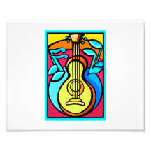 Abstrakter Gitarren-und Musik-Anmerkungs-grafische Photographie