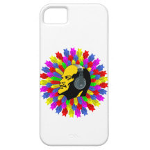 Abstrakter Lenin-Kopf im Stern-Kreis iPhone 5 Hüllen