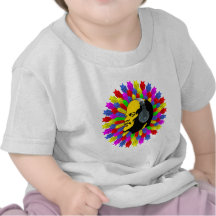 Abstrakter Lenin-Kopf im Stern-Kreis T-shirts