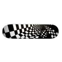 abstrakter Schwarzweiss-skateboard Individuelle Skateboards
