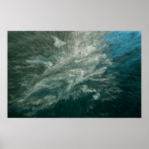 Abstraktes Aqua-Blau Plakate
