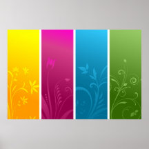 Abstraktes Blumenplakat