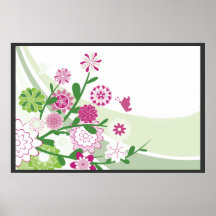 abstraktes Blumenplakat VON 8,99