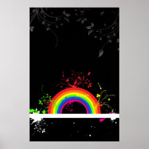 Abstraktes Blumenregenbogen-Plakat