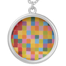 Abstraktes buntes Mosaik Amuletten