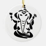 Abstraktes Ganesh - Yoga-Grafik Weinachtsornamente
