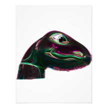 Abstraktes Hauptneon Dino Personalisierte Ankündigungen