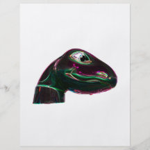 Abstraktes Hauptneon Dino Personalisierte Flyer