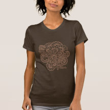 Abstraktes Hennastrauch Mehndi Entwurfs-T-Shirt