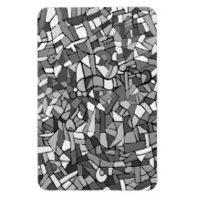 Abstraktes Schwarzweiss-Mosaik Rechteckige Magnete