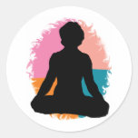 Abstraktes Yoga-Mädchen Sticker