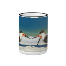 Abstreicheisen-Vogel am Strand-Becher Kaffee Tasse