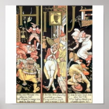 Absurder Vintager Druck ABCs Plakatdrucke