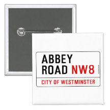 Abtei-Straßen-Straßenschild Button