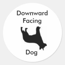 Abwärtsgerichteter Hund Runder Sticker