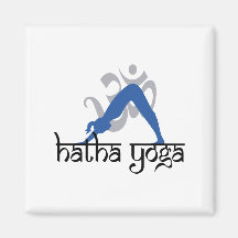Abwärtsgerichtetes HundHatha Yoga Kühlschrankmagnet