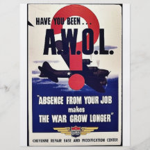 Abwesenheit von Ihrem Job lässt den Krieg länger w Individuelle Flyer