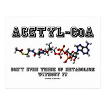 Acetyl-CoA denken nicht einmal an Metabolismus auß Postkarte