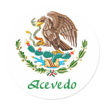 Acevedo mexikanisches nationales Siegel aufkleber
