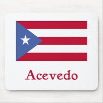 Acevedo Puertorikaner-Flagge mousepads