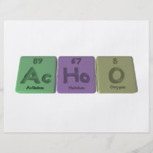 Achoo-Wechselstrom-Ho-O-Aktinium-Holmium-Sauerstof Flyerbedruckung