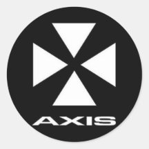 Achse Runder Sticker